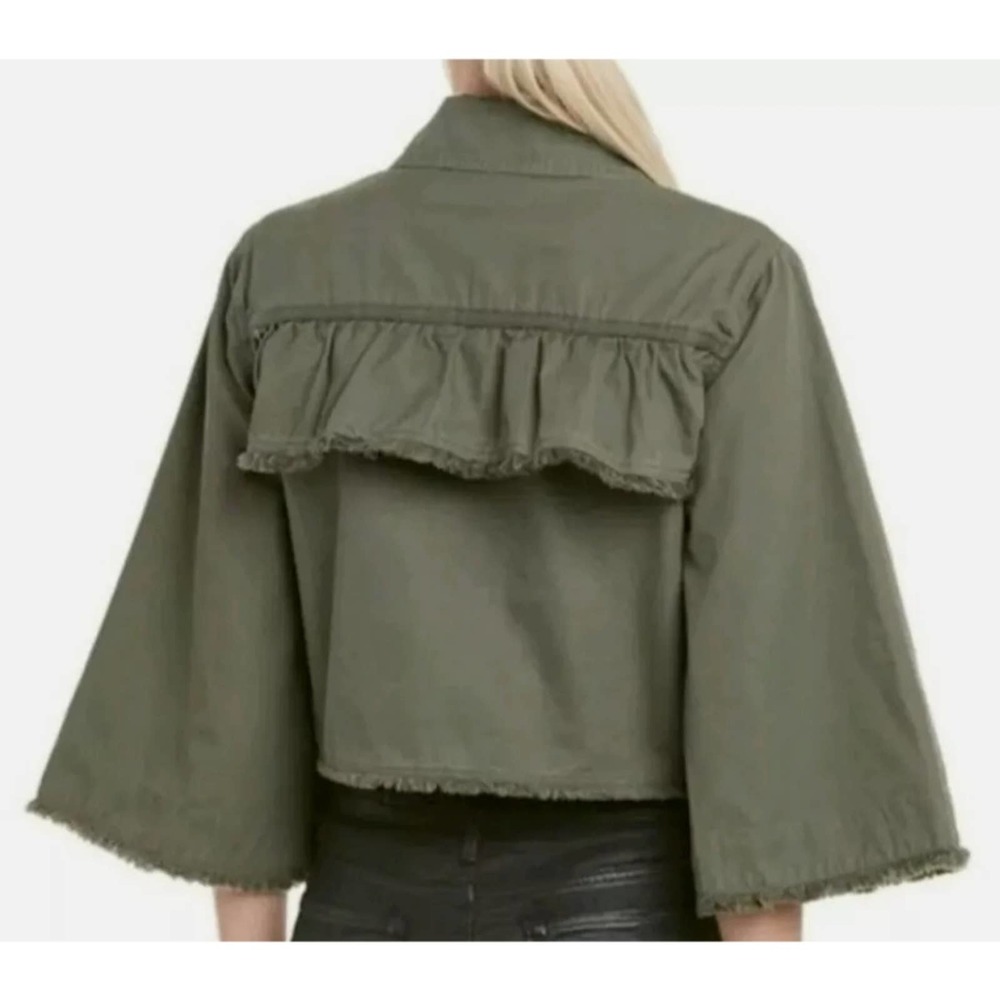 Jack by BB Dakota Ready For It Cotton Canvas Jacket Green Medium - Picture 2 of 10